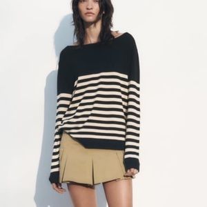 NWOT Zara Striped Knit Sweater